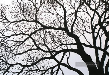 Schwarz weiß Werke - schwarz weiß Landschaft Bäume